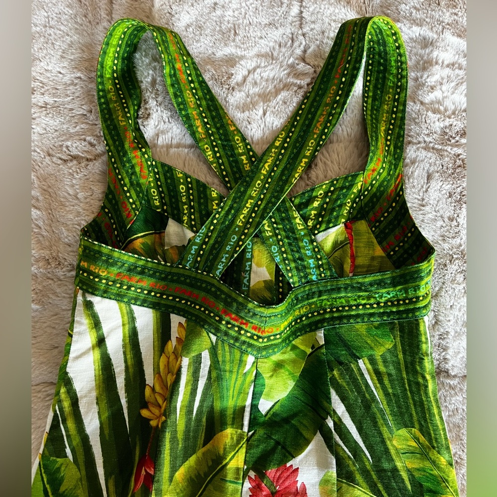 FARM Rio Fresh Forest Scarf Dress, Size Small - Picture 6 of 6